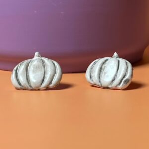 White Pumpkin Earrings