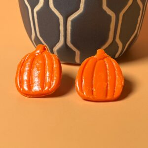 Tall Orange Pumpkin Earrings