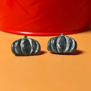 Short Black Pumpkin Earrings