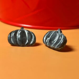 Short Black Pumpkin Earrings