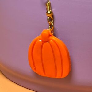 Tall Pumpkin Drop Earrings