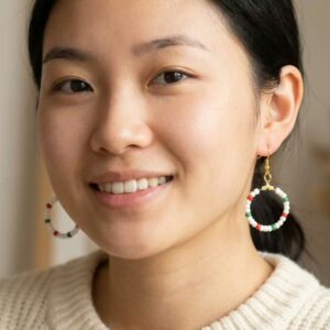 Seed Bead Wreath Earrings