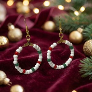 Seed Bead Wreath Earrings