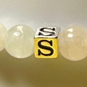 Powder Morganite Initial Bracelet