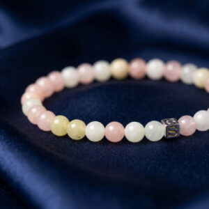Powder Morganite Initial Bracelet