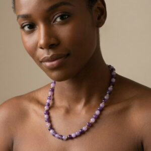 Morganite and Agate Necklace