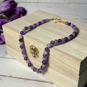 Morganite and Agate Necklace