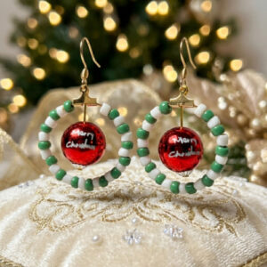 Merry Christmas Ornament Earrings