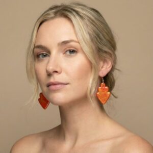 Red and Gold Earrings