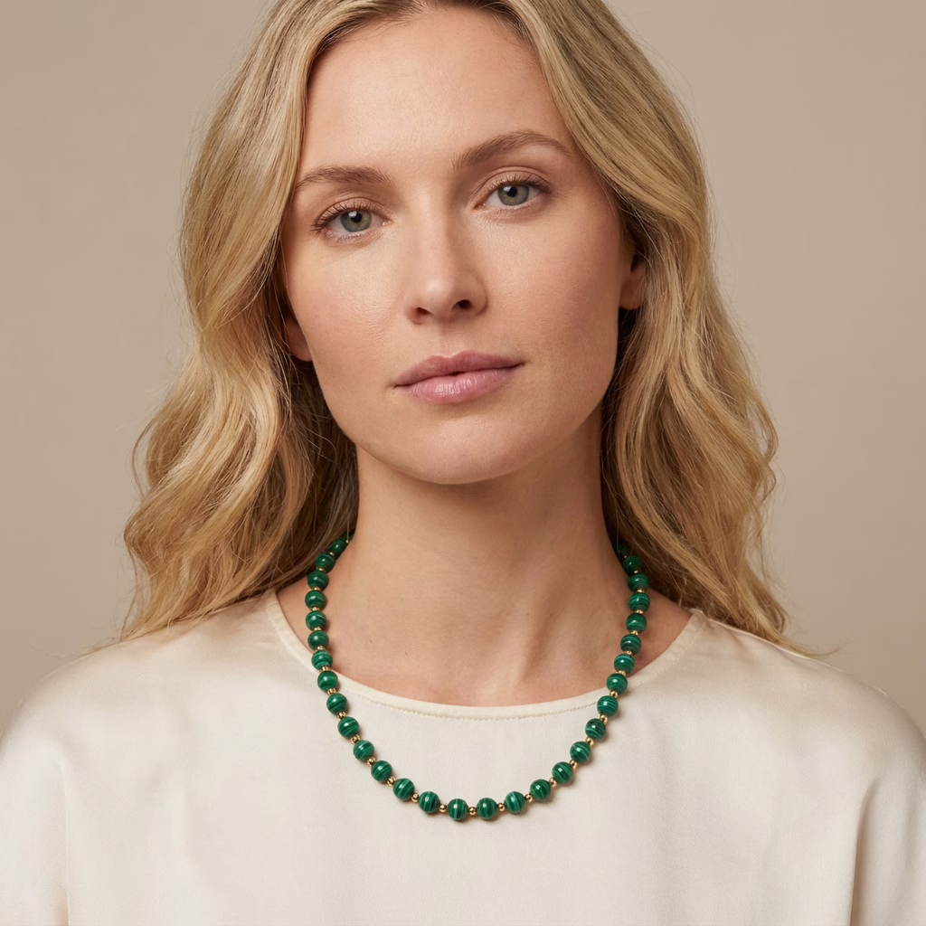 Elegant Green Malachite Necklaces