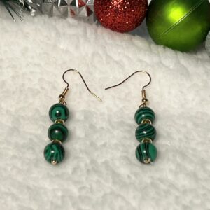Elegant Green Malachite Earrings