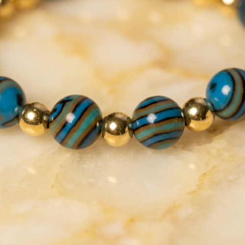 Turquoise Agate Beaded Bracelets