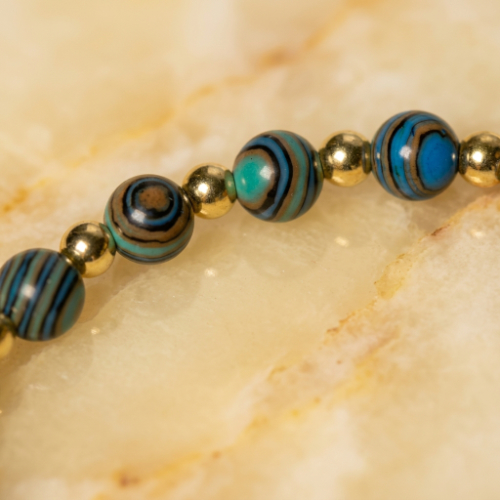 Turquoise Agate Beaded Bracelets