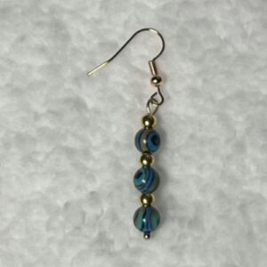 Turquoise Agate Beaded Earrings