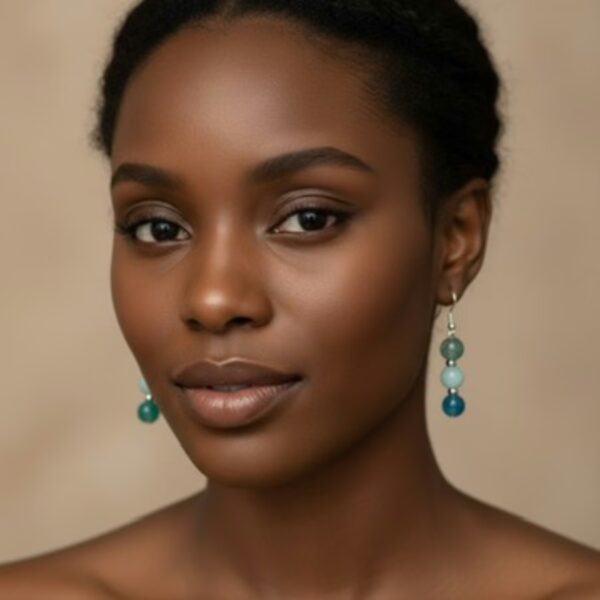 Angelite and Agate Earrings