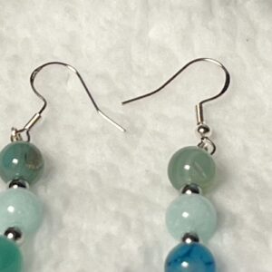 Angelite and Agate Earrings