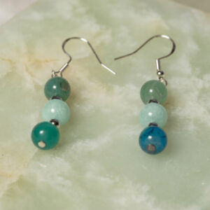 Angelite and Agate Earrings