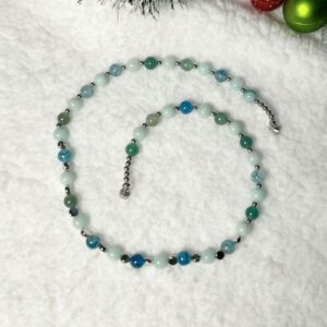 Angelite and Agate Necklaces