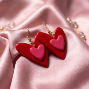 Pink Pop Hearts Earrings