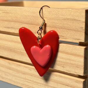 Pink Pop Hearts Earrings