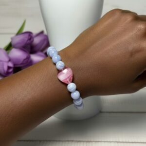 Agate and Heart Bracelets
