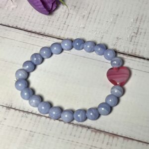 Agate and Heart Bracelets