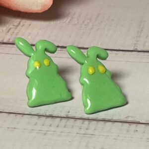 Green Easter Bunny Earrings