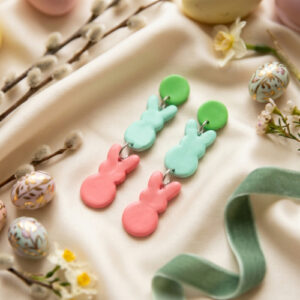Spring Bunnies Dangle Earrings