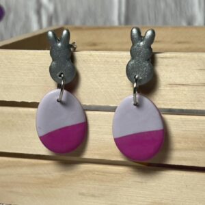 Silver Bunnies Drop Earrings