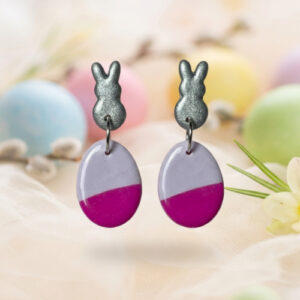 Silver Bunnies Drop Earrings