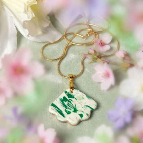 Spring Leaf Pendant Necklaces