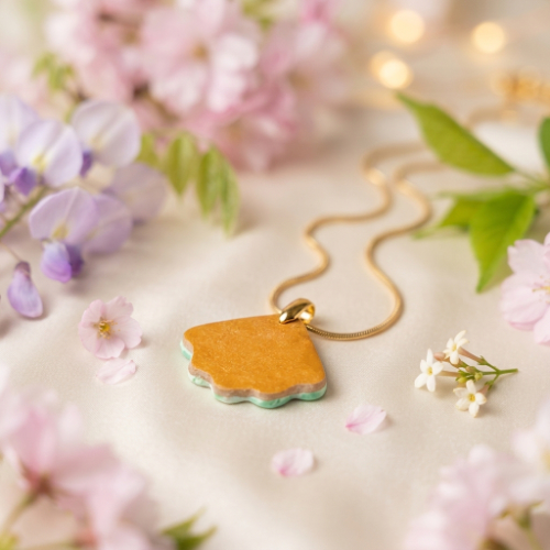 Spring Leaf Pendant Necklaces