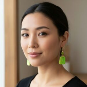 Sparkling Green Dangle Earrings