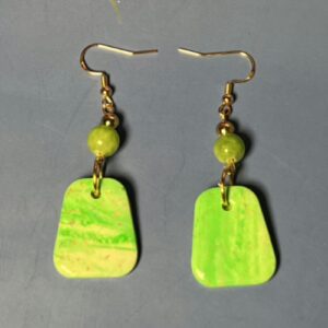 Sparkling Green Dangle Earrings