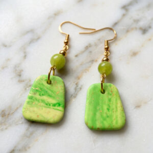 Sparkling Green Dangle Earrings