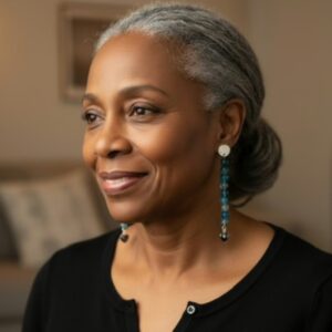 Blue Striped Agate Earrings