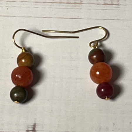 Carnelian and Jasper Earrings