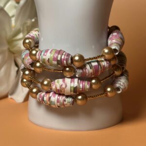 Sunset Paper Beads Bracelet
