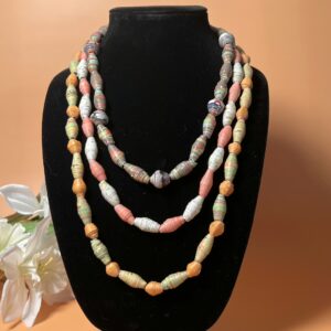 Carnival Paper Bead Necklace