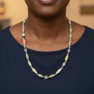 Summer Hues Paper Bead Necklace