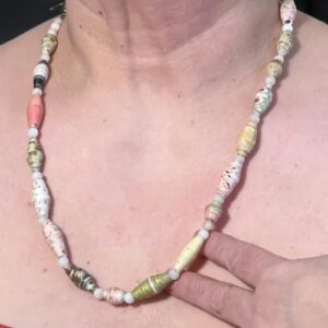 Summer Hues Paper Bead Necklace