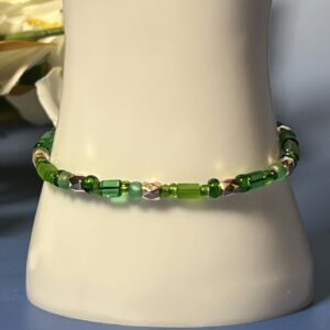 Green Gold Beaded Bracelets