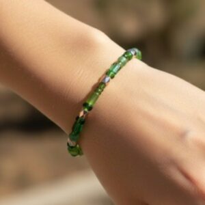 Green Gold Beaded Bracelets