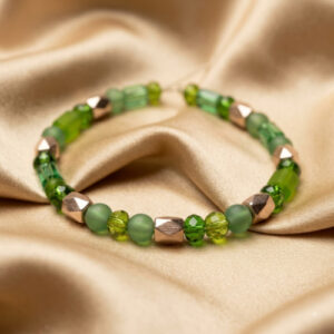 Green Gold Beaded Bracelets