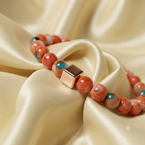 Orange Turquoise Beaded Bracelets