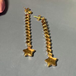 Gold Stars Dangle Earrings