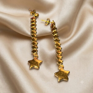 Gold Stars Dangle Earrings