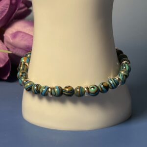 Striped Turquoise Scarf Bracelets