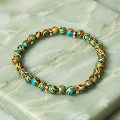 Striped Turquoise Scarf Bracelets