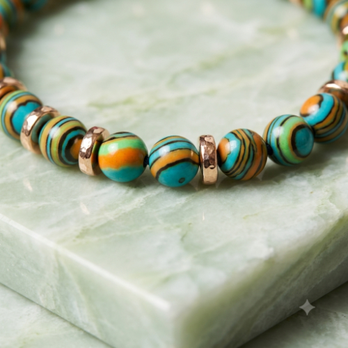 Striped Turquoise Scarf Bracelets